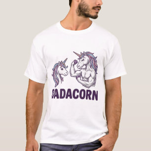 Dadacorn Lustiges Einhorn Dad Vector-Shirt-Design_ T-Shirt