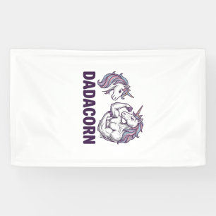 Dadacorn Lustiges Einhorn Papa Vektor-Shirt Design Banner