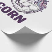 Dadacorn Lustiges Einhorn Papa Vektor-Shirt Design Geschenkpapier (Ecke)