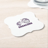 Dadacorn Lustiges Einhorn Papa Vektor-Shirt Design Untersetzer (angewinkelt)