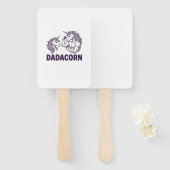 Dadacorn Lustiges Einhorn-Vater-Vektor-Shirt-Desig Fächer (Vorne und Hinten)