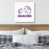 Dadacorn Lustiges Einhorn Vater Vektor-Shirt-Desig Leinwanddruck (Insitu (Schlafzimmer))