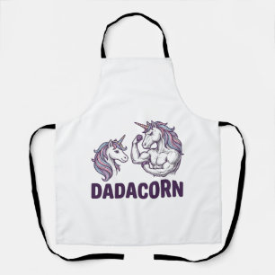 Dadacorn Lustiges Einhorn Vater Vektor-Shirt-Desig Schürze