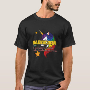 Dadacorn Magisches Regenbogen-Einhorn & Pferdefami T-Shirt