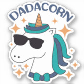 Dadacorn mit Sonnenbrille Aufkleber (Vorderseite)