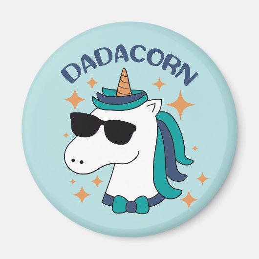 Dadacorn mit Sonnenbrille Magnet (Vorne)