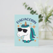 Dadacorn mit Sonnenbrille Postkarte (Stehend Vorderseite)