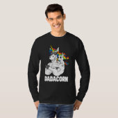 Dadacorn Muskel entschlacken Vater mit Baby Daught T-Shirt (Vorne ganz)