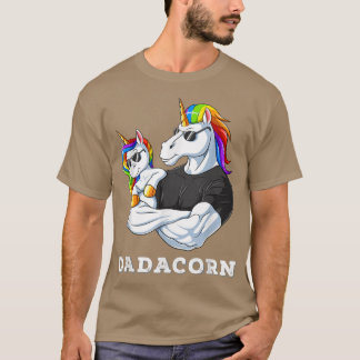 Dadacorn Unicorn Vater der Geburtstagskünstlerin T-Shirt