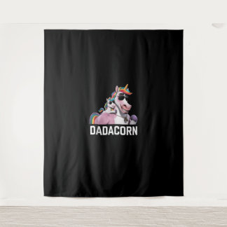 Dadacorn Unicorn Vater Vater's Day Funny Gift Tank Wandteppich