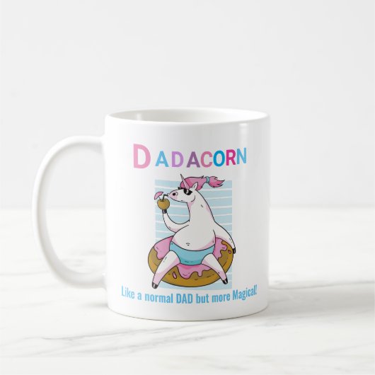 DADacorn wie ein normaler VATER, aber mehr Magical Kaffeetasse (Links)