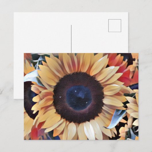 Dadaismus Sunflower Postkarte (Vorne/Hinten)