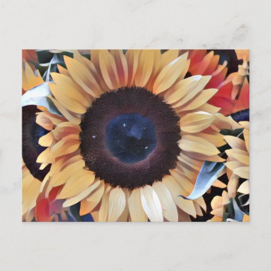 Dadaismus Sunflower Postkarte (Vorderseite)
