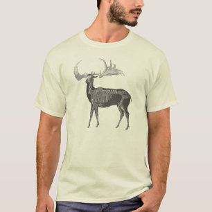 Dadaist Stag Party Weirer prähistorischer Elk Skel T-Shirt
