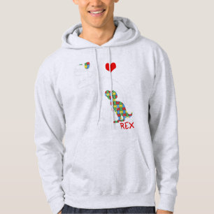 Dadasaurus Daddy Rex Autism Awareness Proud Vater  Hoodie