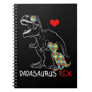Dadasaurus Daddy Rex Autism Awareness Proud Vater  Notizblock