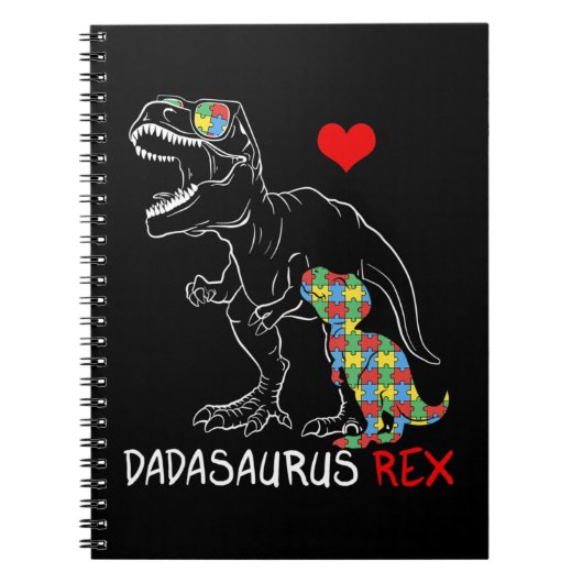 Dadasaurus Daddy Rex Autism Awareness Proud Vater  Notizblock (Vorderseite)