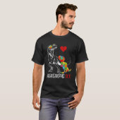 Dadasaurus Daddy Rex Autism Awareness Proud Vater  T-Shirt (Vorne ganz)