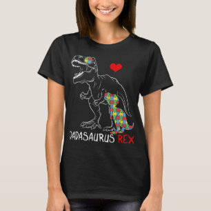 Dadasaurus Daddy Rex Autism Awareness Proud Vater T-Shirt