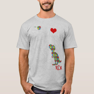 Dadasaurus Daddy Rex Autism Awareness Proud Vater T-Shirt
