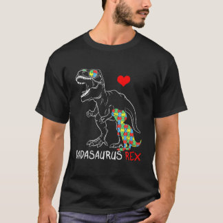 Dadasaurus Daddy Rex Autism Awareness Proud Vater  T-Shirt