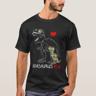 Dadasaurus Daddy Rex Autism Awareness Proud Vater  T-Shirt
