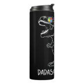 Dadasaurus Daddy Rex Autism Awareness Proud Vater Thermosbecher (Nach links gedreht)