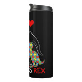 Dadasaurus Daddy Rex Autism Awareness Proud Vater Thermosbecher (Nach rechts gedreht)