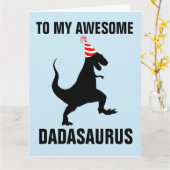 DADASAURUS DINOSAUR BIG (8,5 X 11) BIRTHDAY CARD KARTE (Gelbe Blume)