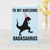DADASAURUS DINOSAUR BIRTHDAY CARD KARTE (Gelbe Blume)