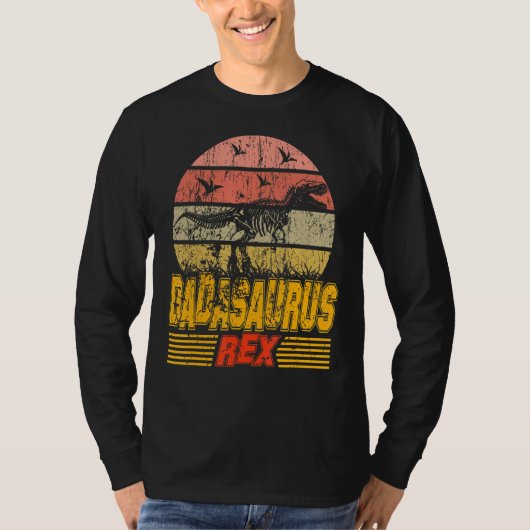 Dadasaurus Dinosaur Rex Vater Daddy für Großvater T-Shirt (Vorderseite)