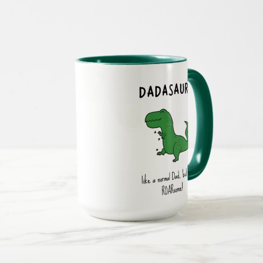 Dadasaurus Funny T-Rex Tasse (VorderseiteRechts)