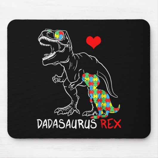 Dadasaurus Rex Au Bewusstsein Stolz Vater Vatertag Mousepad (Vorne)