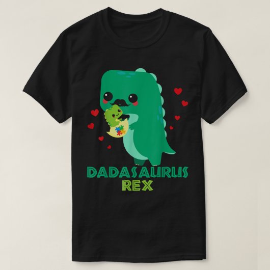 Dadasaurus Rex Autism Awareness Month Autistic ADH T-Shirt (Design vorne)