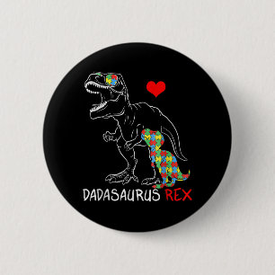 Dadasaurus Rex Autism Awareness Proud Vater Vaters Button