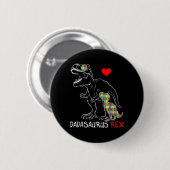 Dadasaurus Rex Autism Awareness Proud Vater Vaters Button (Vorne & Hinten)