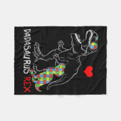 Dadasaurus Rex Autism Awareness Proud Vater Vaters Fleecedecke (Vorderseite (Horizontal))