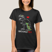 Dadasaurus Rex Autismus Bewusstsein Jigsaw Puzzle  T-Shirt (Vorderseite)