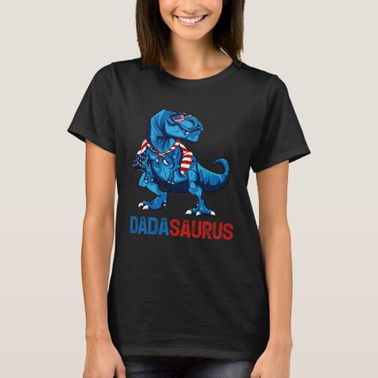 Dadasaurus Rex Dinosaur Dada Saurus Father Day 4th T-Shirt (Vorderseite)