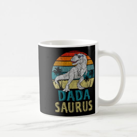 Dadasaurus T Rex Dinosaur Dada Saurus Familienüber Kaffeetasse (Rechts)