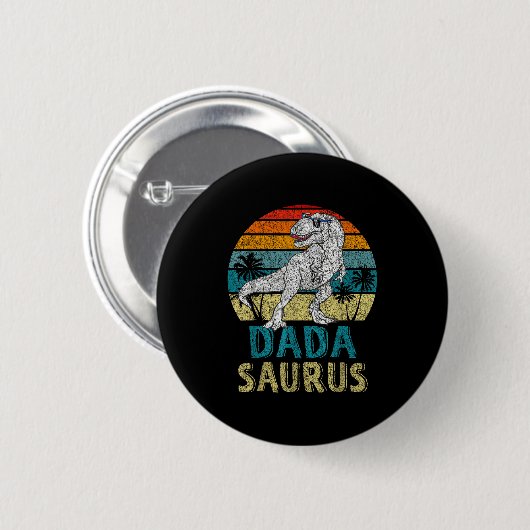 Dadasaurus T Rex Dinosaur Dada Saurus Family Match Button (Vorne & Hinten)