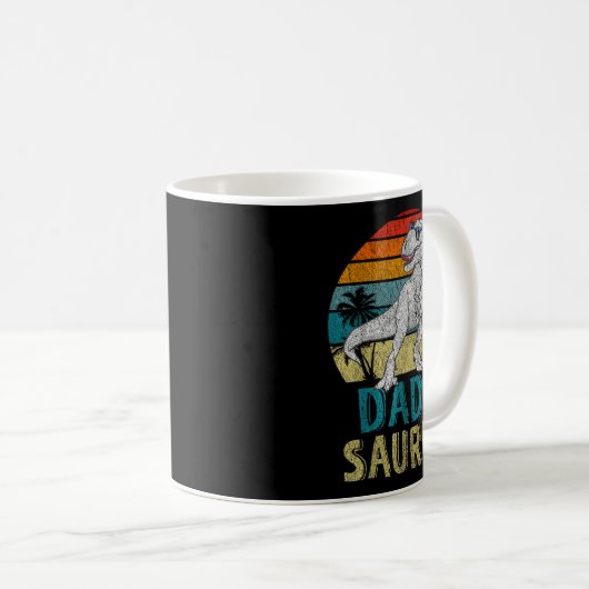Dadasaurus T Rex Dinosaur Dada Saurus Family Match Kaffeetasse (VorderseiteRechts)