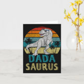 Dadasaurus T Rex Dinosaur Dada Saurus Family Match Karte (Gelbe Blume)