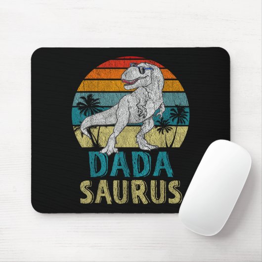 Dadasaurus T Rex Dinosaur Dada Saurus Family Match Mousepad (Mit Mouse)