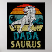 Dadasaurus T Rex Dinosaur Dada Saurus Family Match Poster (Vorne)