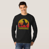 Dadasaurus T Rex und Babysaurus Dinosaur Fathers D T-Shirt (Vorne ganz)