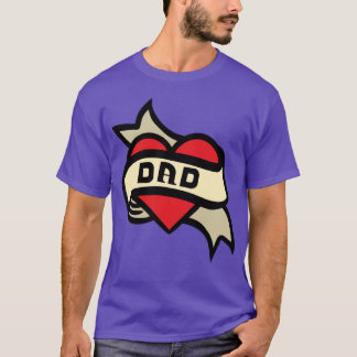 Dadattoo Vatertagsfamilie T-Shirt