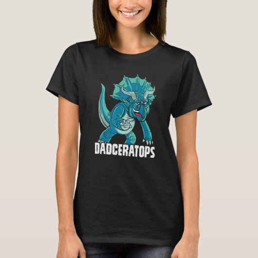 Dadceratops Triceratops Dinosaur Prehistoric Dino  T-Shirt (Vorderseite)