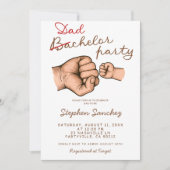 Dadchelor Baby Shower Einladung (Vorderseite)