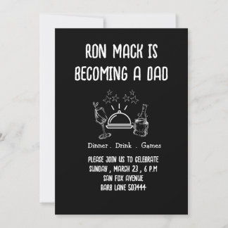 Dadchelor Bier und Party Einladung